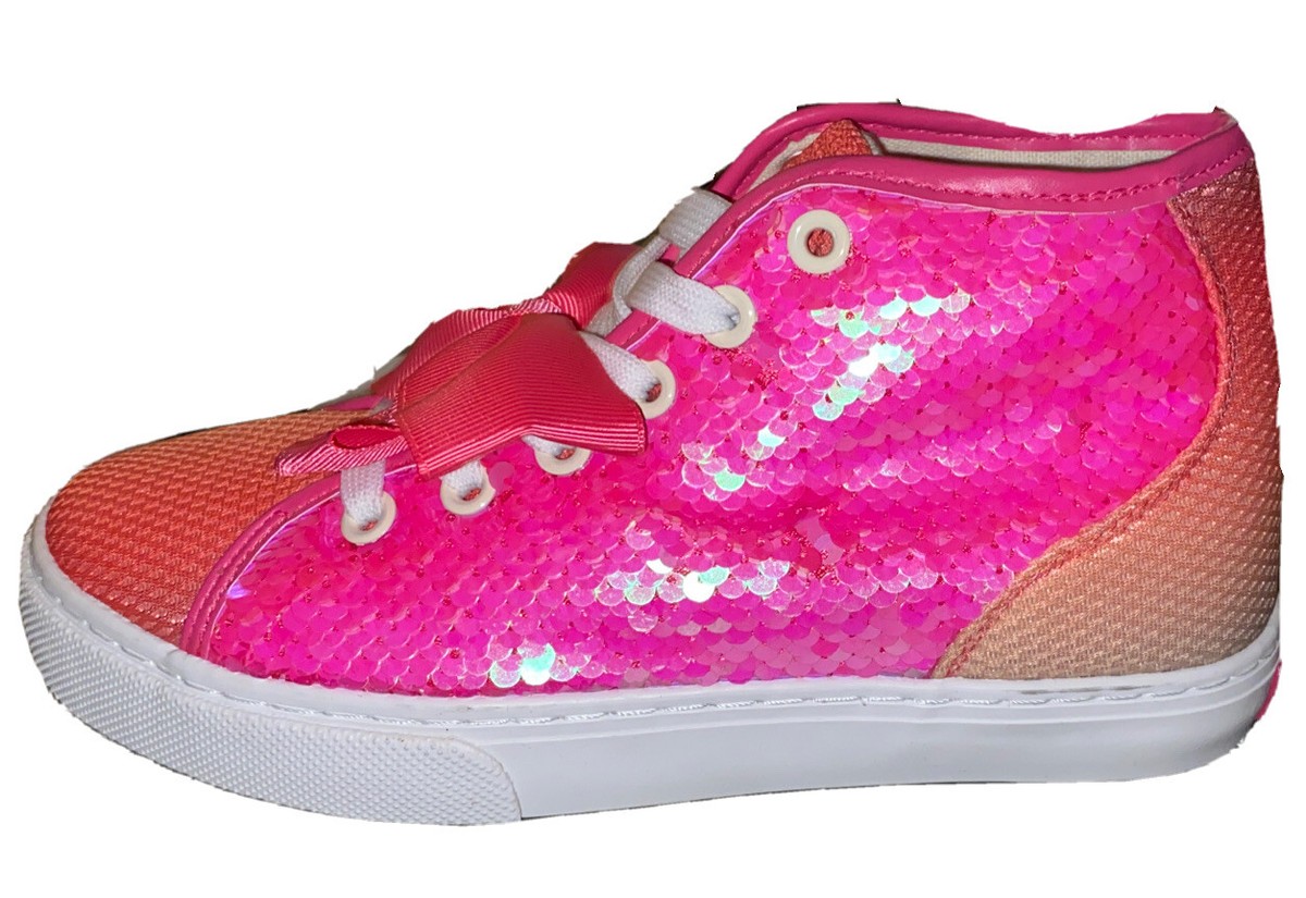 Jo Jo SIWA Girls High Top Sneakers Coral Pink Size