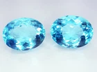 Aquamarine Pair Loose Gemstone  10-12 Cts Certified Transparent Oval Cut Gem W04