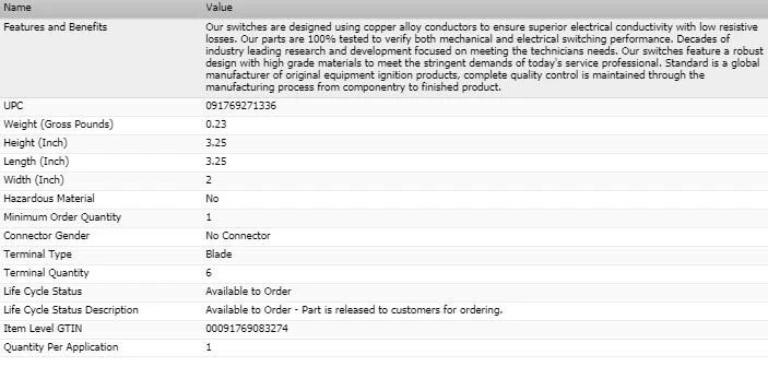 Interruptor limpiaparabrisas SMP para Chevrolet C60 1983-1990 todo motor Foto 4 de 4