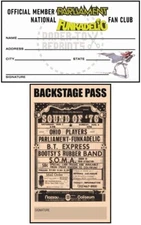 PARLIAMENT FUNKADELIC FAN CLUB MEMBERSHIP CARD - VINTAGE FANTASY