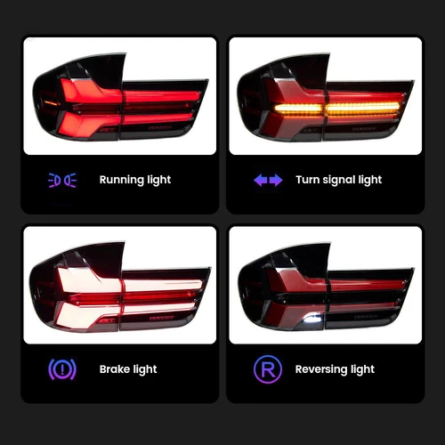 Conjunto de luces traseras LED DRL negro 4 piezas para BMW X5 E70 2007-2013 - Imagen 10 de 20