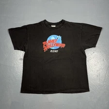 Vintage 90s Planet Hollywood Reno Graphic Tee XL Black USA Unisex