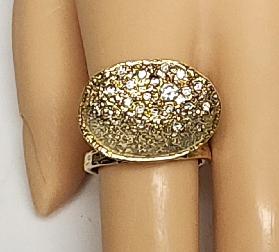 Мелинда Мария вогнутая кованая капсула позолоченное регулируемое кольцо с акцентами Zicon - Изображение 2 из 4