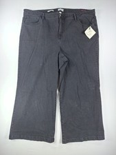 Ava  Viv Wide-Leg Jeans Womens Size 26 R Charcoal Relaxed Fit Hi-Rise NWT