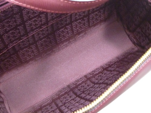 Auth Cartier Must De Cartier Bag with Shoulder Strap Hand Bag Bordeaux #36636574 - Picture 10 of 13