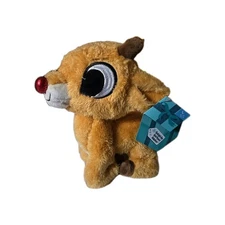 Bark Box Rudolph Dog Toy Size Large 50+ Pounds NWT Furry Stuffed Squeaks (A-14)