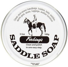 Fiebings White Saddle Soap for Leather 3.5 oz Tin - Leather Cleaner