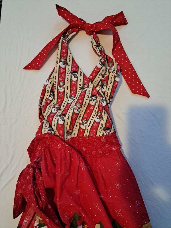 Christmas/ Winter/ Holiday Baking Decorating Full Apron Snowman (F)
