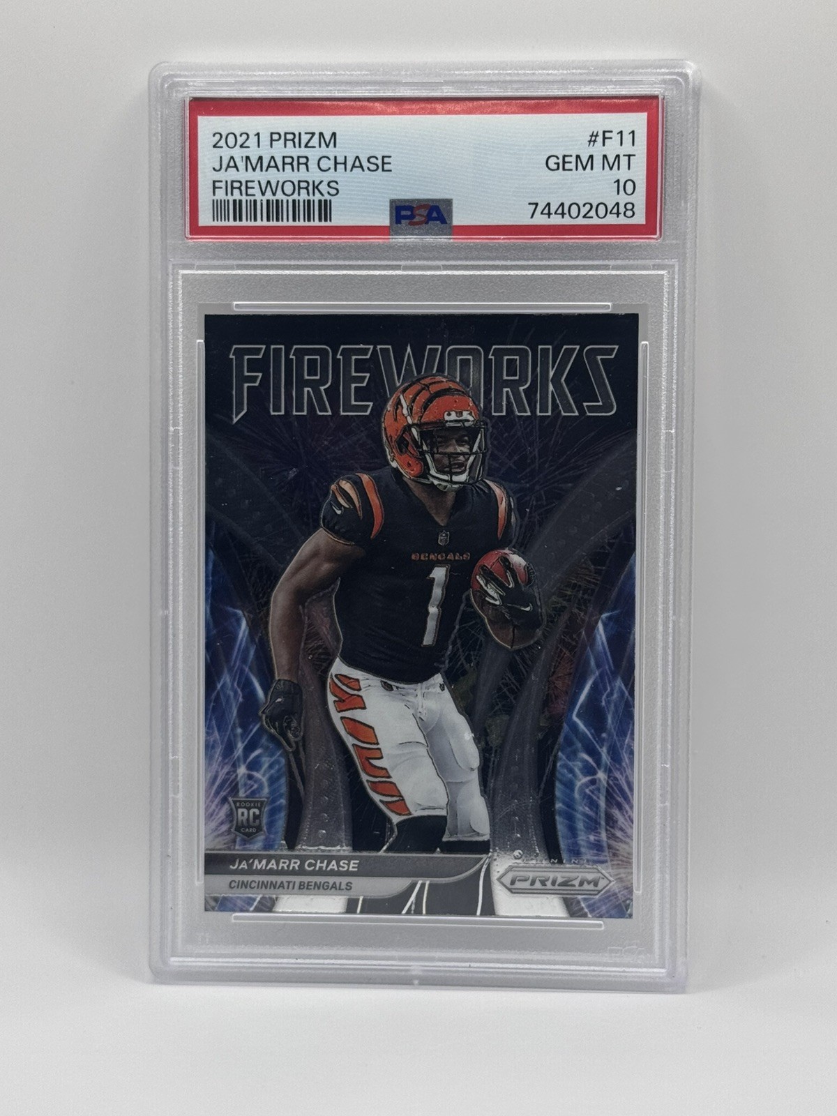 JaMarr Chase Panini Prizm Fireworks #F11 Base