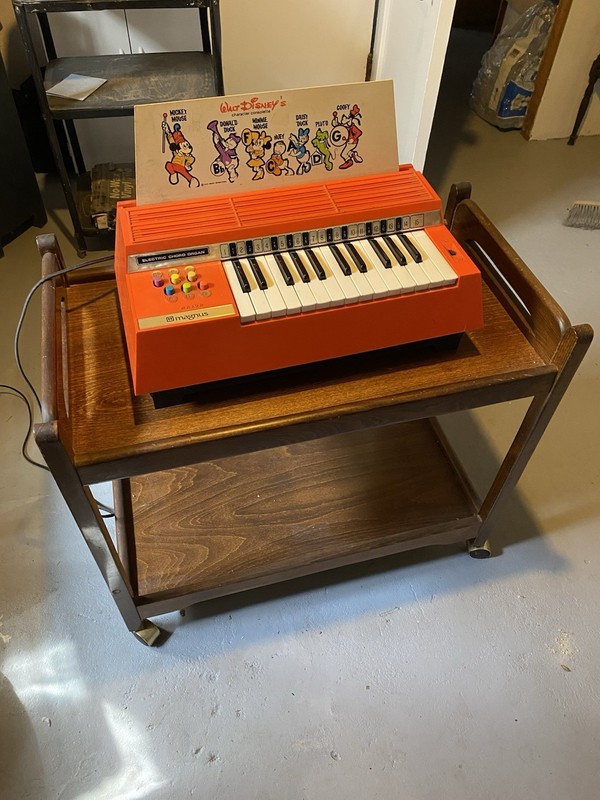 Vintage Disney Magnus Electric Organ with Character Play Board Works Great
