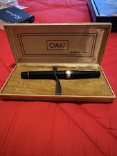 OMAS 1930 Gentleman Stilografica Nera Oro 14k con Scatola Originale