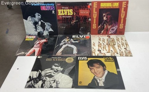 Lot of 8 Vinyl Records by Elvis Presley