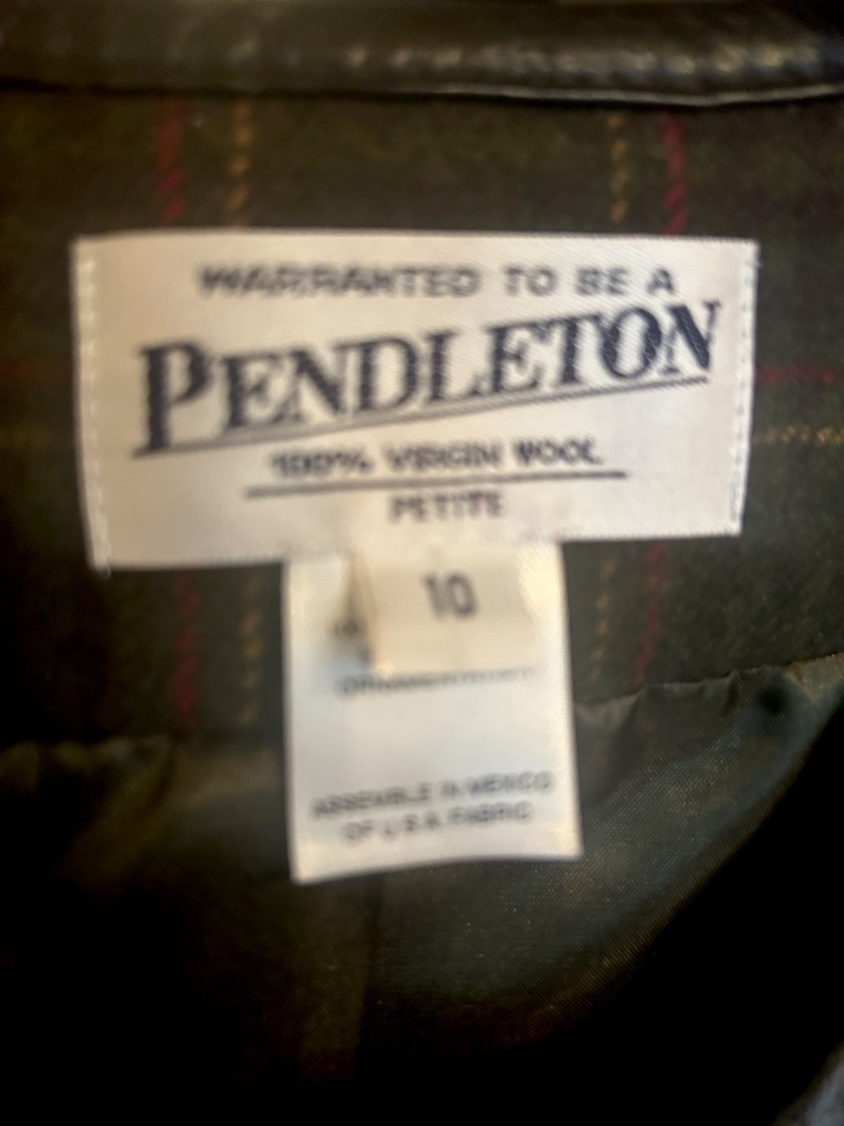 Vtg Pendleton Lined Wool Jacket Size 10  Petite O… - image 7