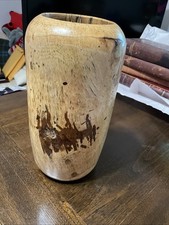 Hand Turned Splatted Wood Vase