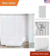 All-Season Magnetic Shower Curtain Liner - Eco-Friendly  Easy to Install, 72x72