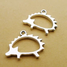 Clearance 40PCS, Antique Silver Tone Hedgehog Charm Pendant  JHS242