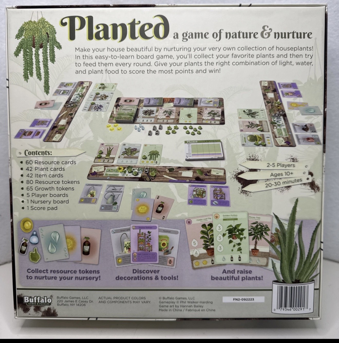 Planted By Buffalo Games, Board Game of Nature & Nurture NEW SEALED