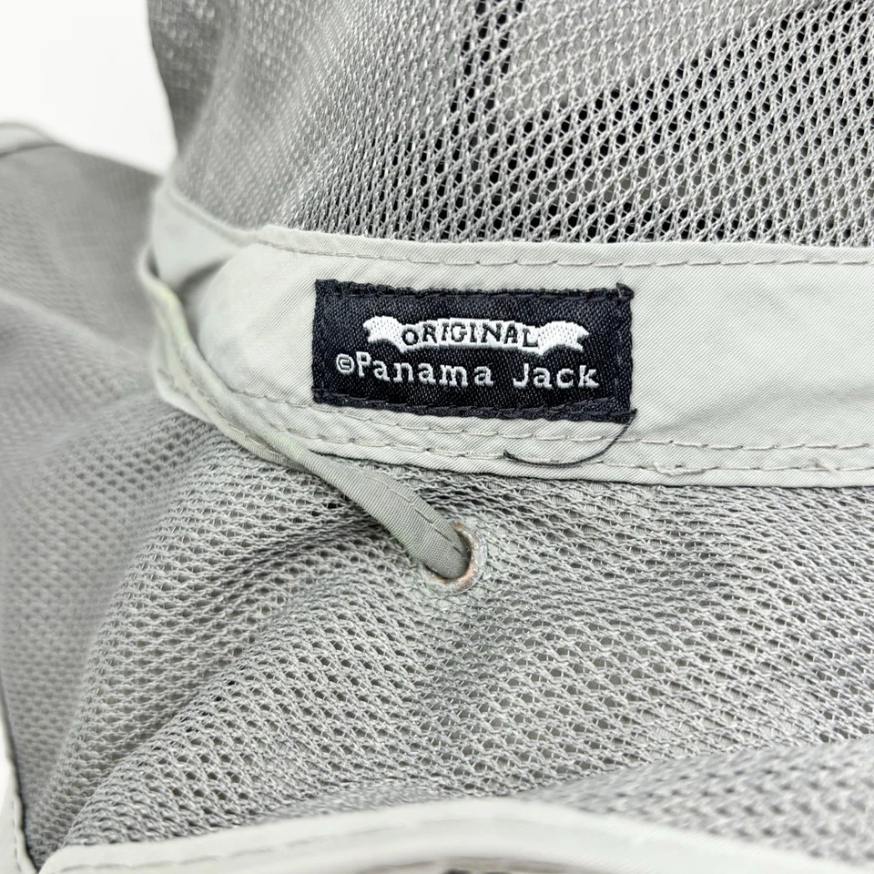 PANAMA JACK Hombre Gris Poliéster y Nylon Clima Parasol Boonie Bush Sombrero Talla L Foto 3 de 4