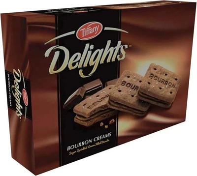 Tiffany Delights Bourbon Creams Biscuits 200g free shipping world wide