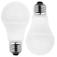 LED SMD Birnenlampe A60, E27, 5.5W 2700K 470Lm 180°, Weiß / Matt, Doppelpack