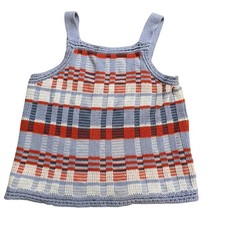 Banana Republic Boho CroppedKnit Sweater Tank Top Sz S Cottagecore