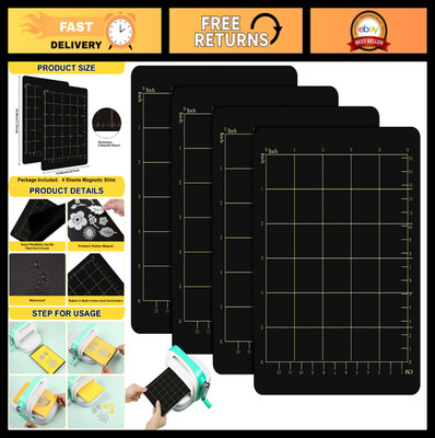 4 Pcs Magnetic Cutting Pads 5.87'' x 7.75'' for Die Cutting Machine Accessories, B
