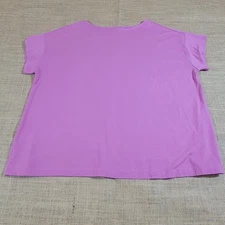 J Jill Luxe Supima Short Sleeve Tee Shirt Womens Size XL Pink Soft Comfort Top