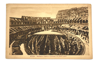 Rome Colosseum Postcard Interior View Anfiteatro Flavio E.G.D.V. Italy