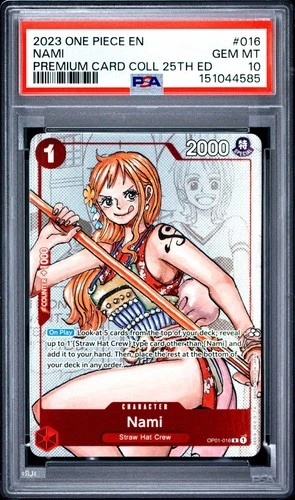 One Piece Nami Premium Card Collection 25th Edition OP01-016 PSA 10 Gem Mint