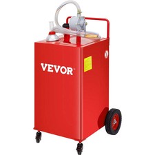 Fuel Caddy, 35 Gallon, Gas Storage Tank on 4 Wheels, with Manuel Transfer Pump,