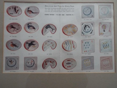 Rare Stangl Pottery ashtray Brochure