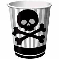 Pirate Party Paper Cups Birthday Supplies 8 Per Package 9oz NEW