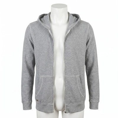 SPRINGFIELD Kapuzenjacke Herren Gr. S Grau Zip Hoodie 2000er Used & Distressed