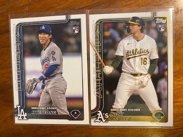 2025 Topps Update Series Hyeseong Kim RC Debut and Nick Kurtz Rookie Debut (RC)