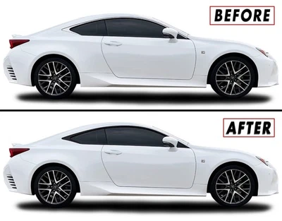 SlickMod Chrome Delete Blackout Vinyl Overlay for 2015-2018 Lexus RC Window T...