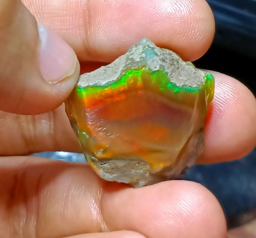 48 Carat, Natural Ethiopian Opal Raw Rough, Multi Flash Gemstone. | eBay