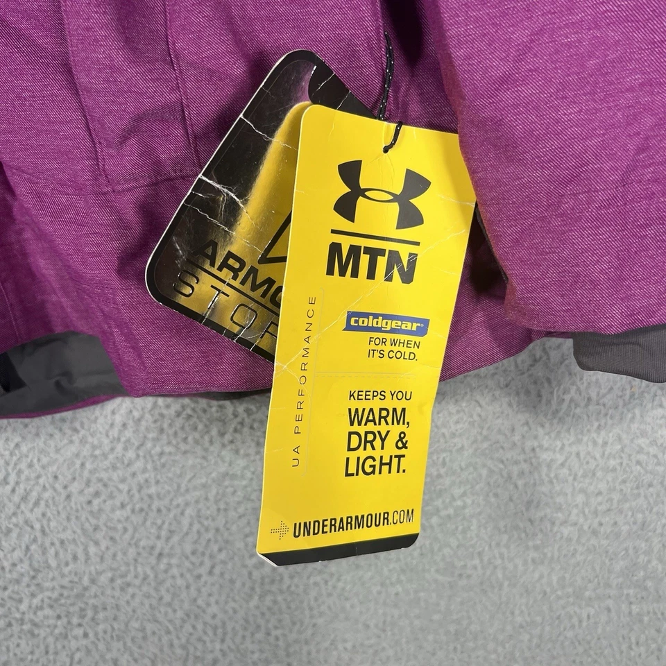 Chaqueta Under Armour Para Hombres XL Púrpura Coldgear Tormenta Nieve Utilidad Exterior Con Capucha Foto 2 de 4