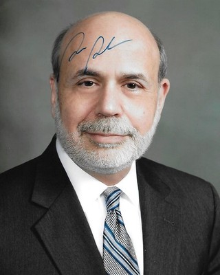 Ben Bernanke signed 8x10 photo Chairman of the Fed Reserve Politics COA LOOK!