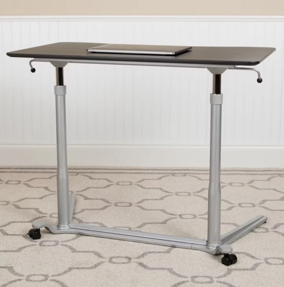 Escritorio de computadora Flash Furniture de pie y sentado negro Foto 4 de 4