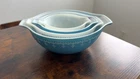 Vintage Pyrex Cinderella  Bowls Garland Snowflake - SET OF FOUR (4) COMPLETE