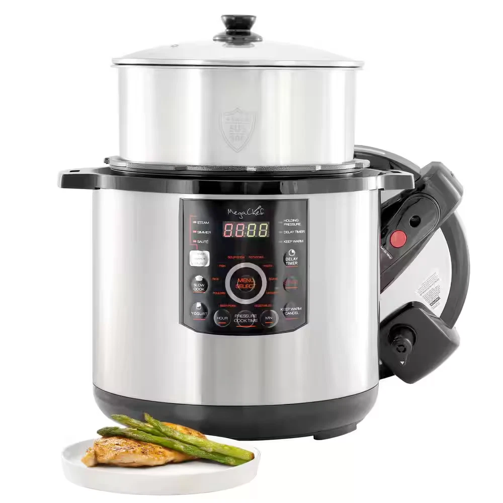 12 Quart Steel Electric Digital Pressure Cooker with Stainless Steel Pot in Silv
Opens in a new wind
