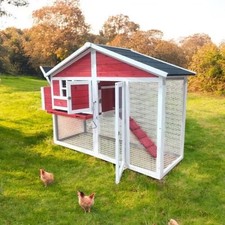 Wooden Chicken Coop with Run | Eggs R Us Hen House for 4 to 6 Birds | 2 Colours