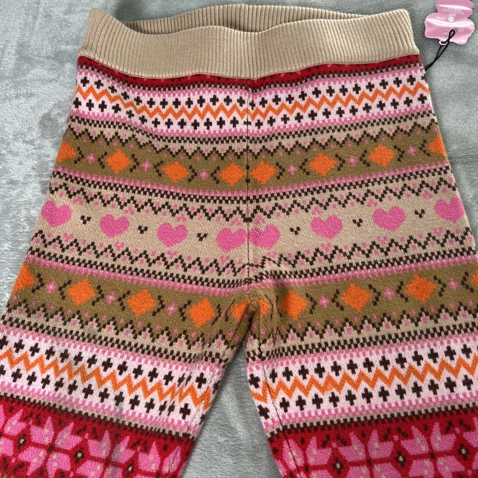 Leggings de malha Hello Kitty X Forever 21 Fair Isle rosa coração aconchegante pequena fofa - Imagem 3 de 4