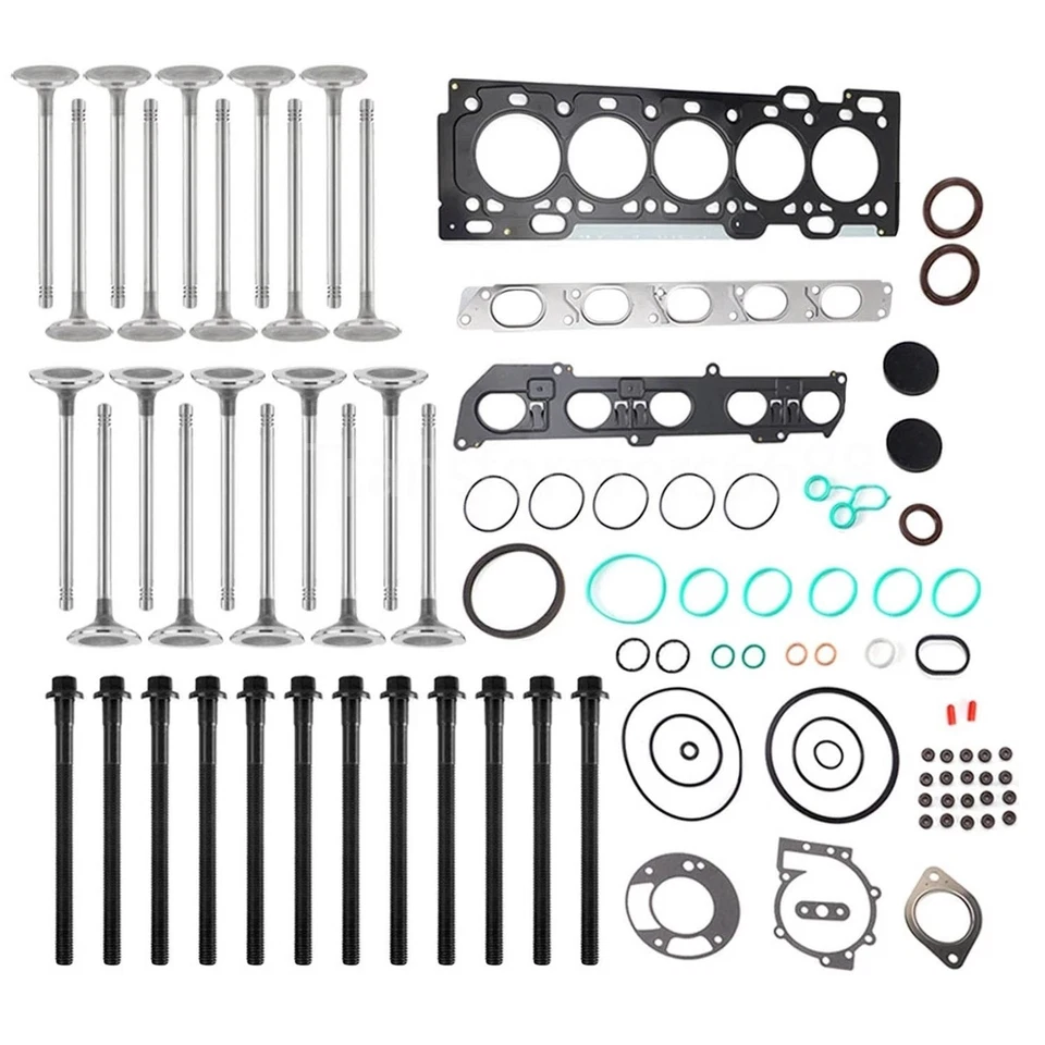 Cylinder Head Gasket Set W/ Bolts Valves For Volvo C30 C70 S40 S60 V50 V60 2.5L - Image 3 of 4