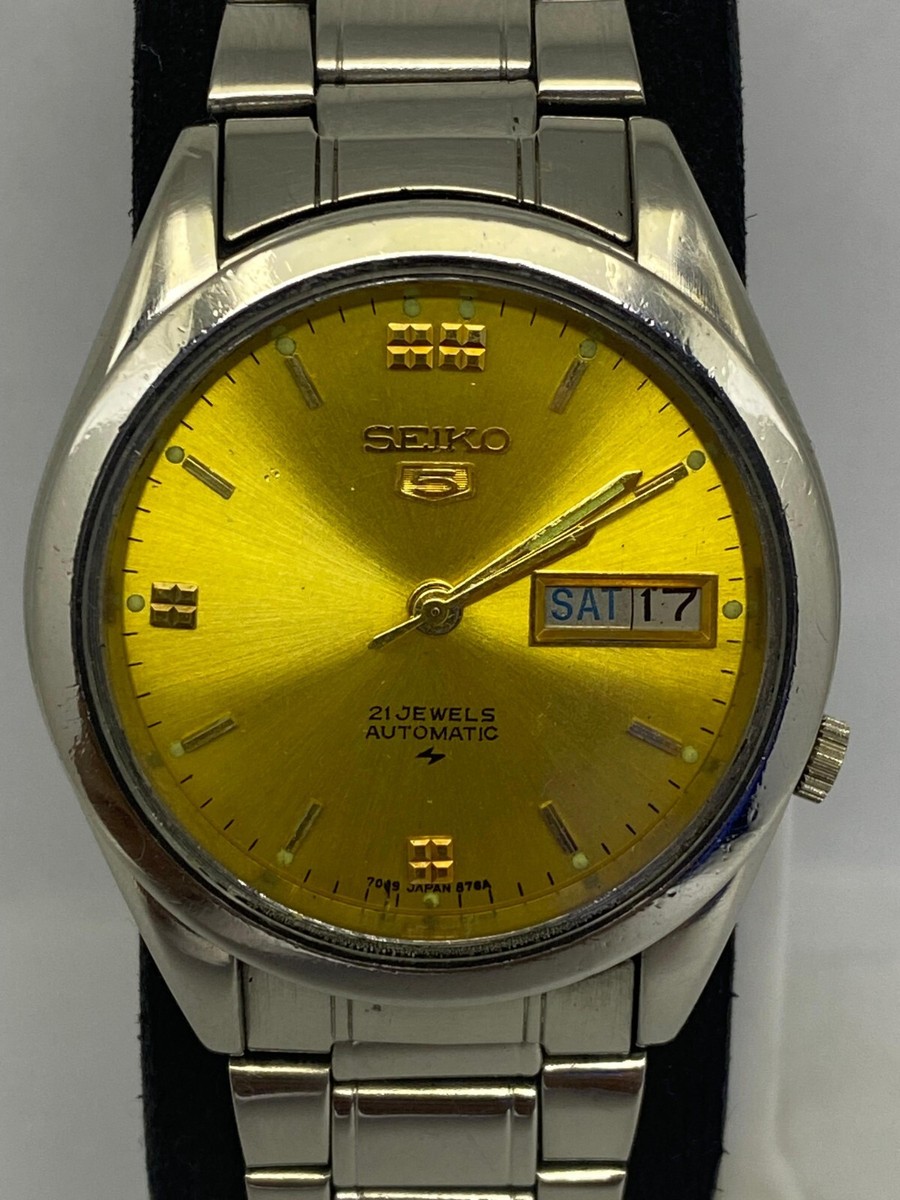 Seiko 5 Automatic 21 Jewels 7019-8180 Vintage Watch Japan | eBay