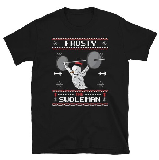 Sweater Let It Swole Funny Muscle Snowman Gym Exercise Gift Unisex T-Shirt-image