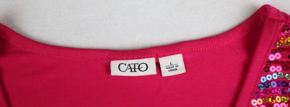 Camiseta sin mangas rosa arco iris lentejuelas Cato para niña talla L Foto 3 de 4