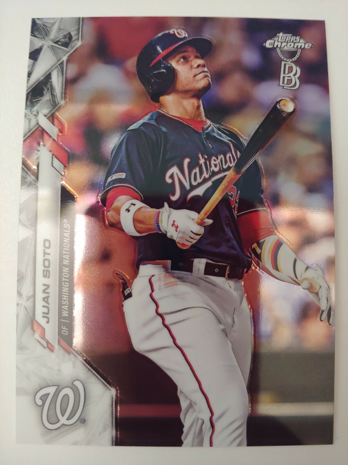 2020 Topps Chrome Ben Baller Juan Soto Base Card #12 Nationals Limited Edition