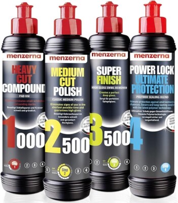 Menzerna Autopolierset 1000+ 2500+3500 Super Finish + Dichtstoff