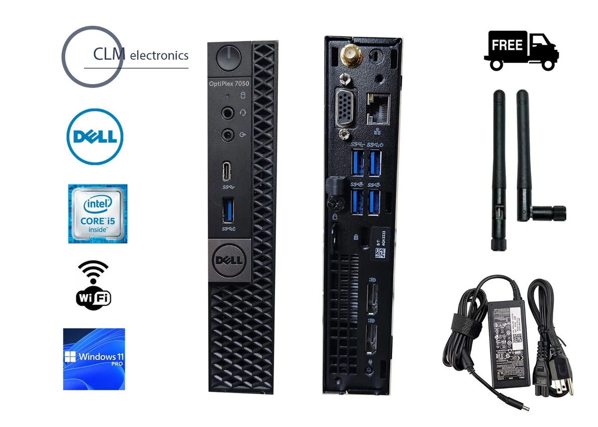 WIN11 Pro - Dell Optiplex 7050 Micro i5-6500T 2.50GHz 8GB 128GB SSD PC WIFI